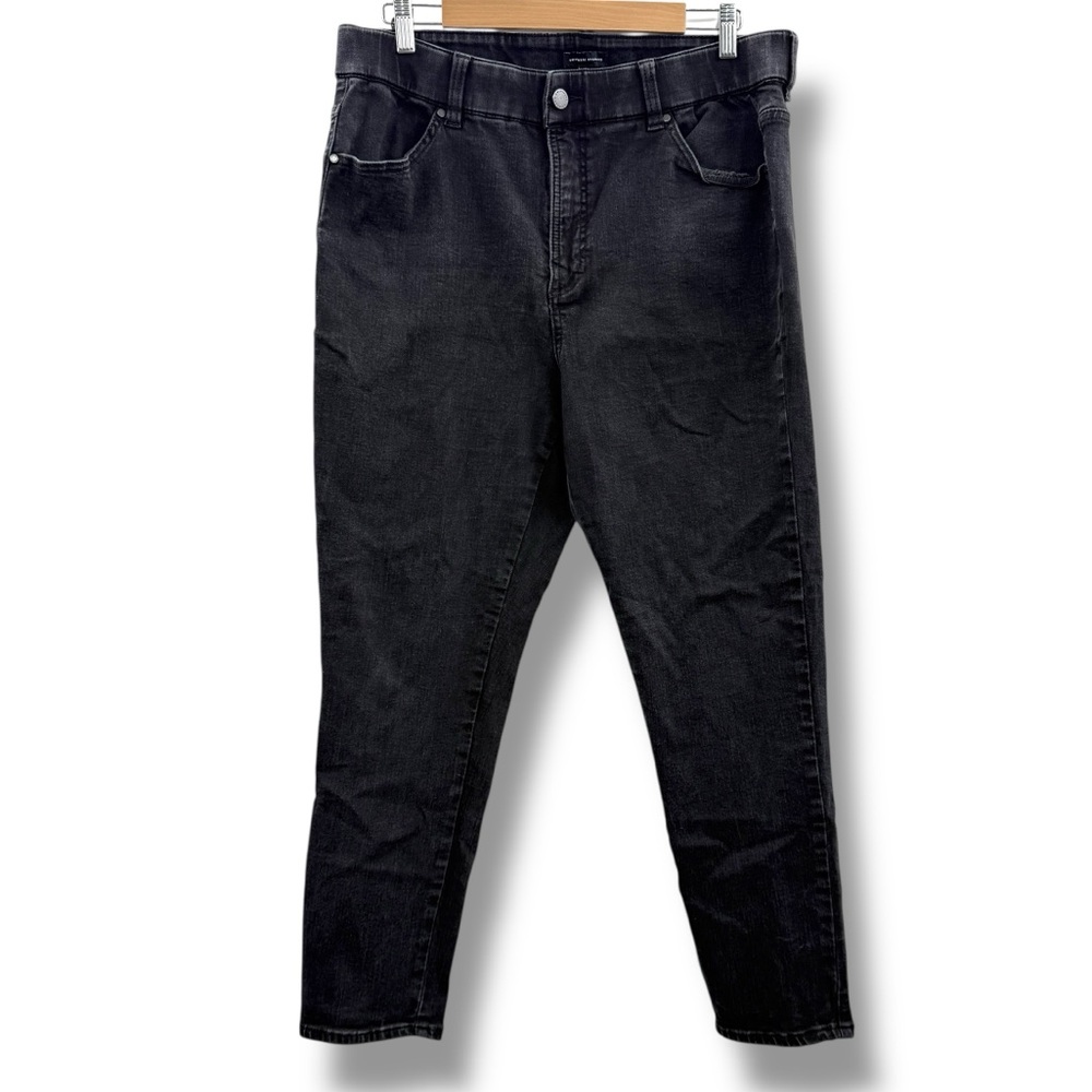Universal Standard Faded Black High Rise Skinny Ankle Jeans Sz 16 Plus